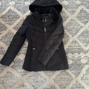 Nautica Black Quilted Hooded Jacket